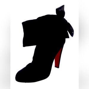 Christian Louboutin black suede ankle boots size 40